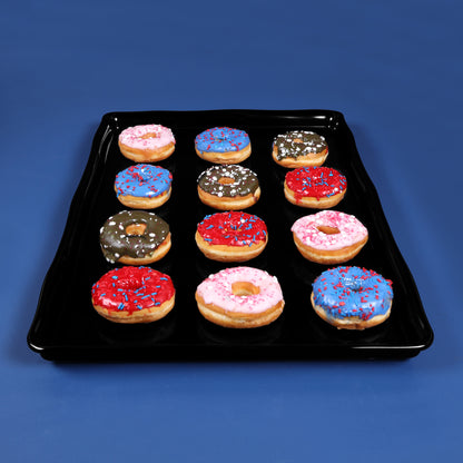 Melamine Rectangular Organic Tray - Black