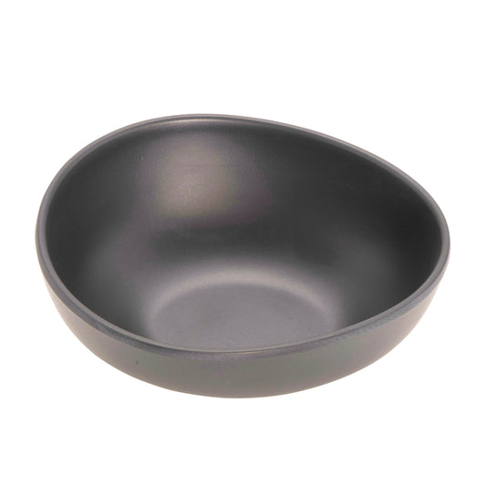 3 oz. Dark Gray, Melamine, Small Side Dish Bowl, (4.5 oz. rim-full), 1.4" H, (1.6" Max H), 3.9" L x 3.4" W, G.E.T. Riverstone (12 Pack)