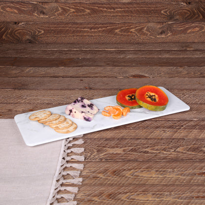 Melamine Rectangular Serving Board - Carrara Marble