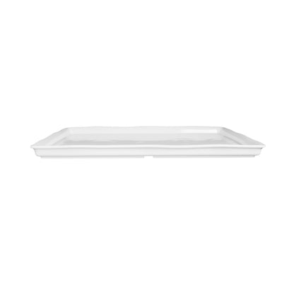 Melamine Rectangular Organic Tray - White