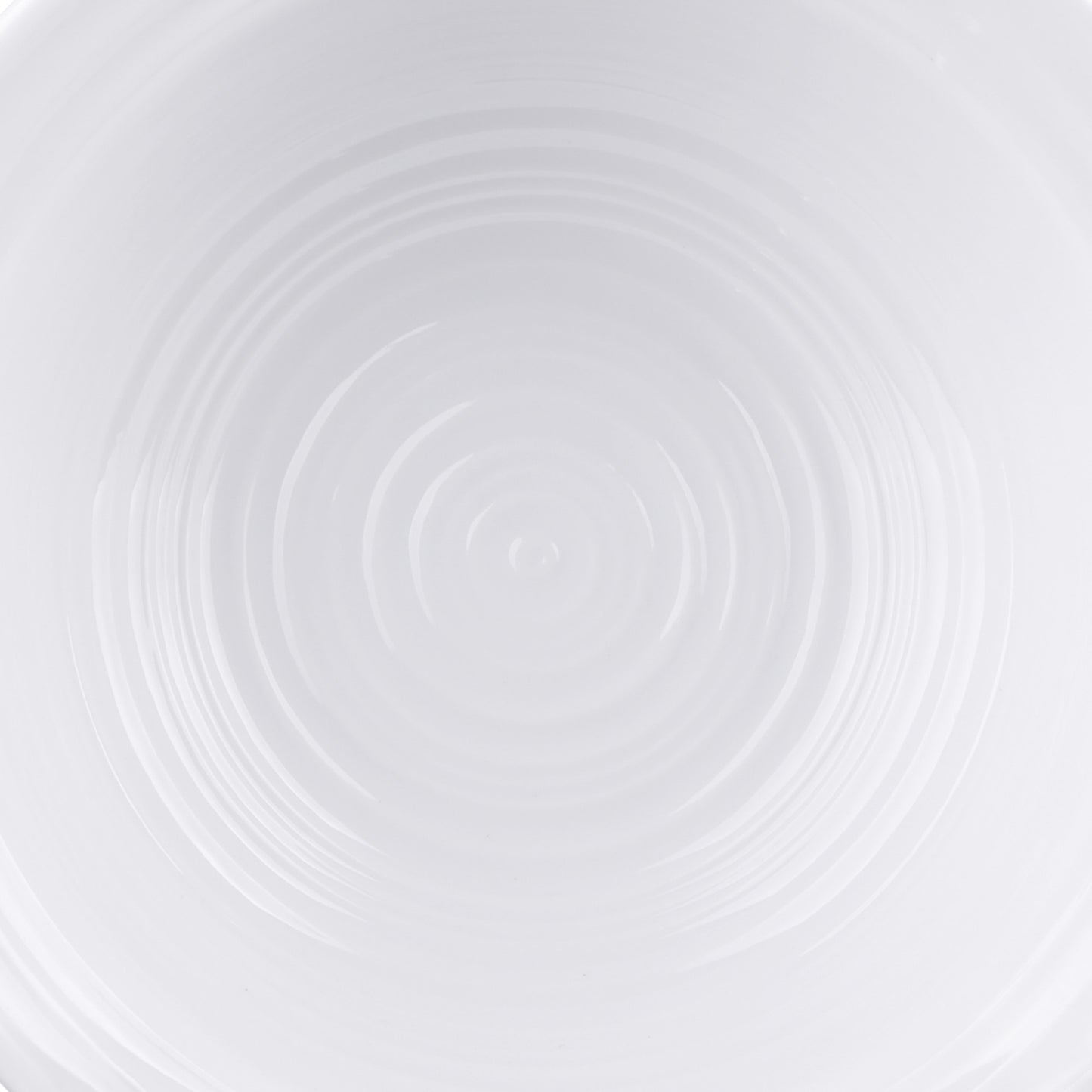 Melamine Round Swirl Bowl - White