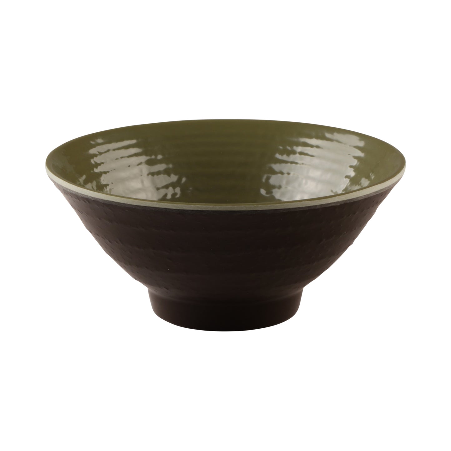 Melamine Bowl - Aubergine Matte Finish Outside/Lizard Gloss Finish Inside