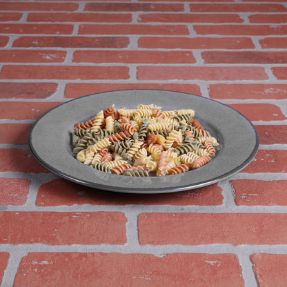 Melamine Round Crackle Plate - Gray