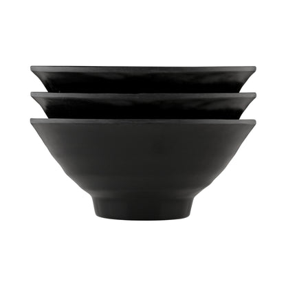 Melamine Bowl - Black Matte Finish Outside/Black Gloss Finish Inside