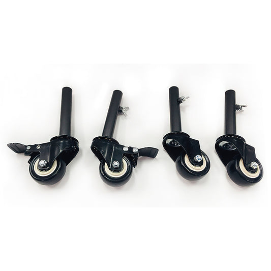 Stem Swivel Locking Polyurethane 2" Dia. Caster Wheels Set for 5-Tier Pane and Tilted Pan Stands (fits IR-900, IR-906, IR-951, IR-951T). Set Includes 2 Caster Wheels with Breaks and 2 Swivel Stem Casters