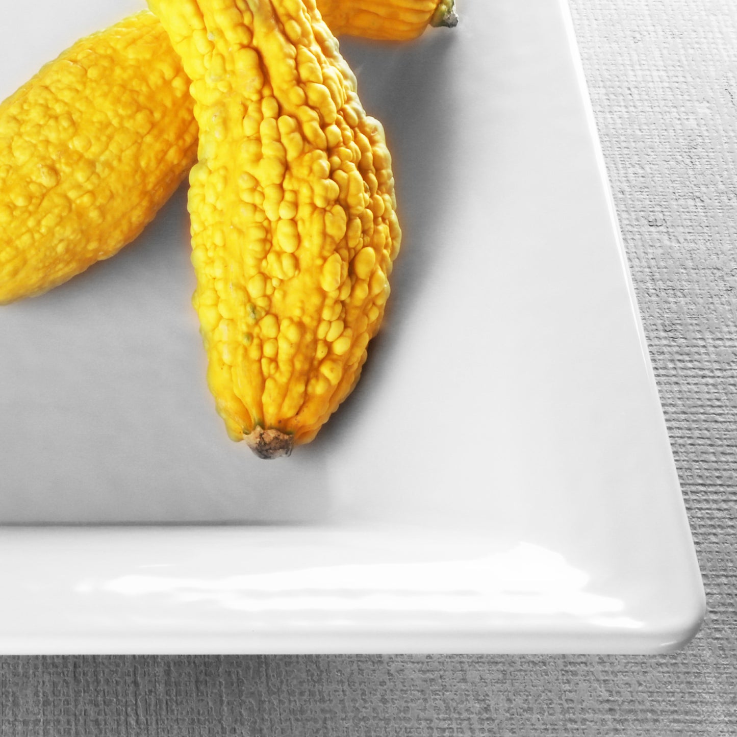 Melamine Square Pebble Serving Bowl - White