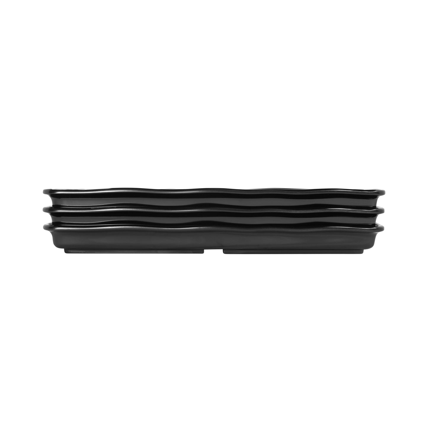 Melamine Rectangular Organic Tray - Black