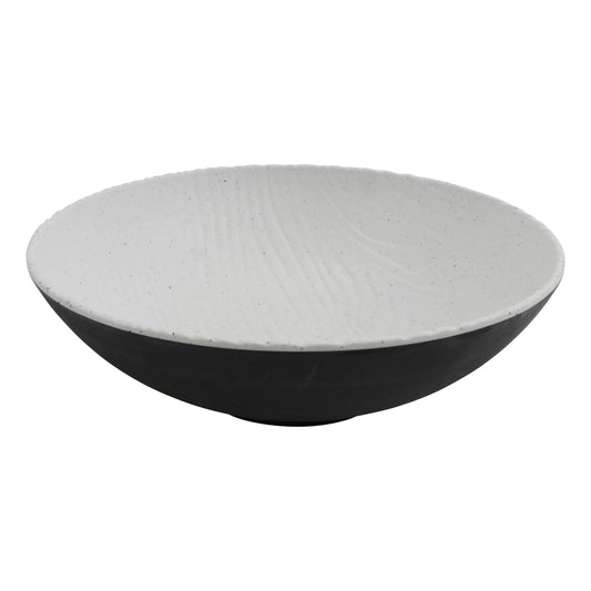 192 oz sustain stone natural with black exterior buffet melamine bowl (extra large), 13"L x 13"W x 4"H, GET, cheforward