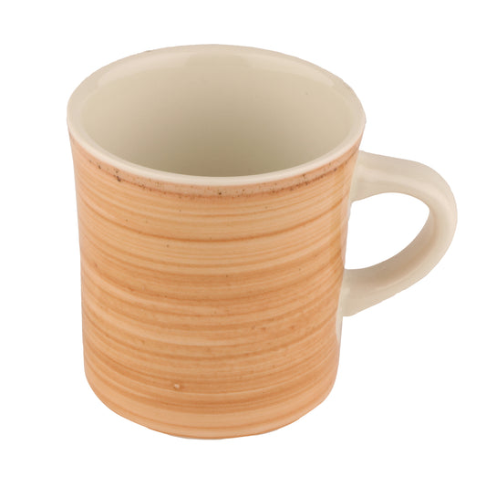11 oz. Brown Porcelain Mug, 5" Dia. w/Handle, Corona Artisan Brown (12 Pack)