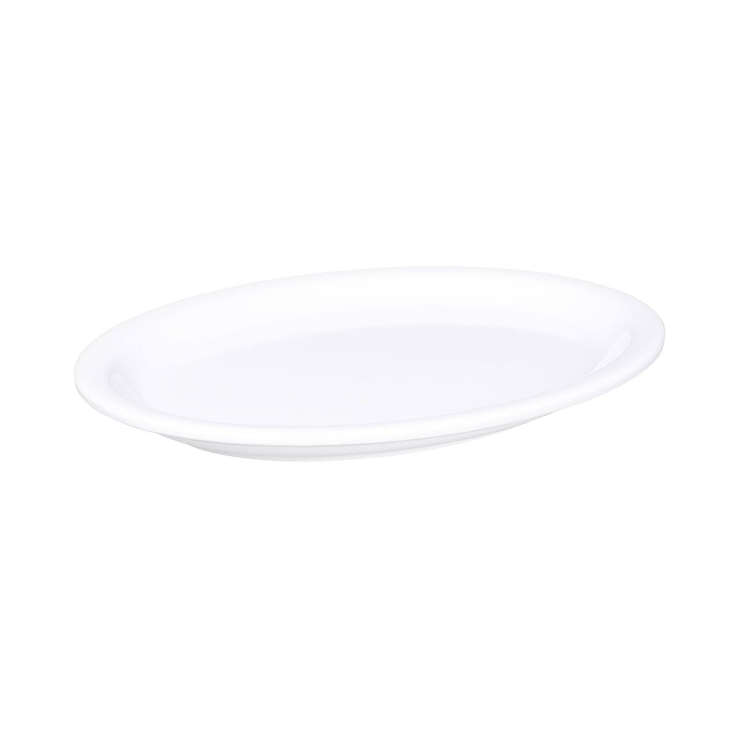 Melamine Oval Plate - White