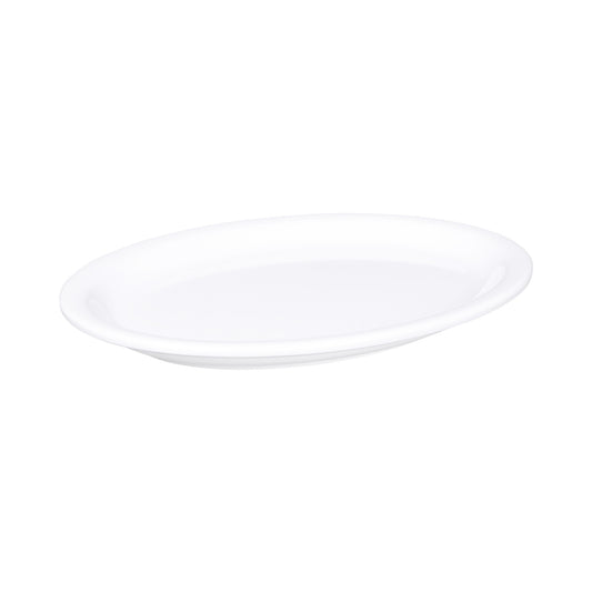Melamine Oval Plate - White