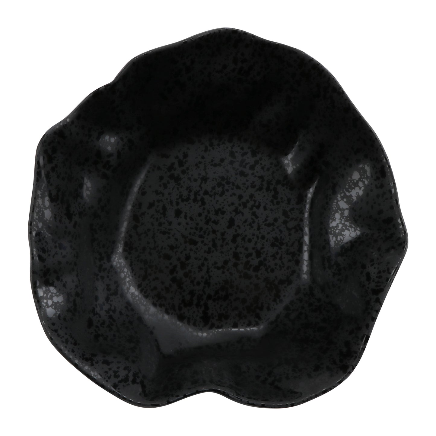 23.67 oz rainex showered black medium melamine bowl, 7.5"L x 7.5"W x 1.5"H, GET, cheforward