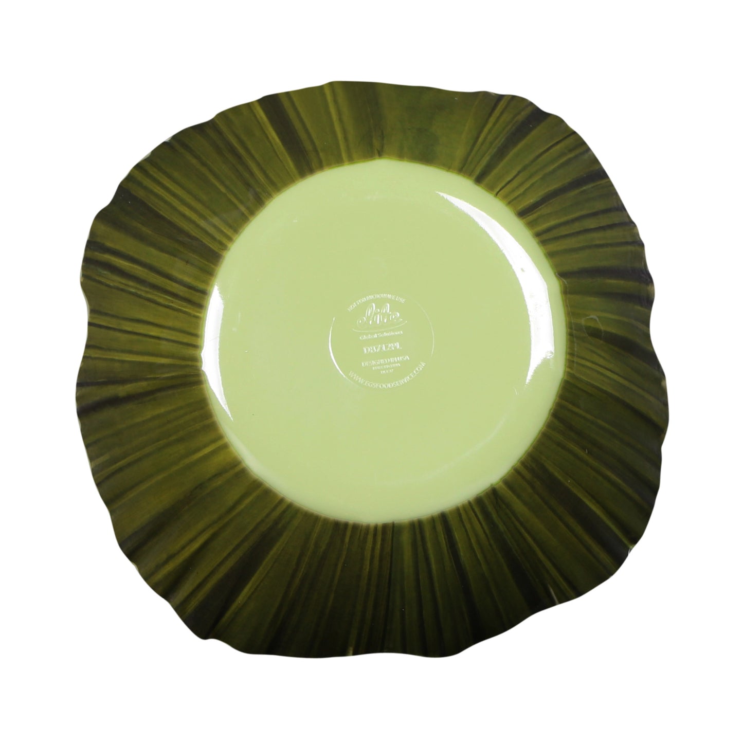 Melamine Small Palm Leaf Bowl - Design Green