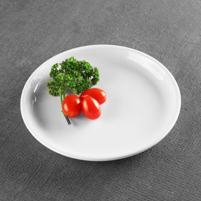 Melamine Round Coupe Plate - White