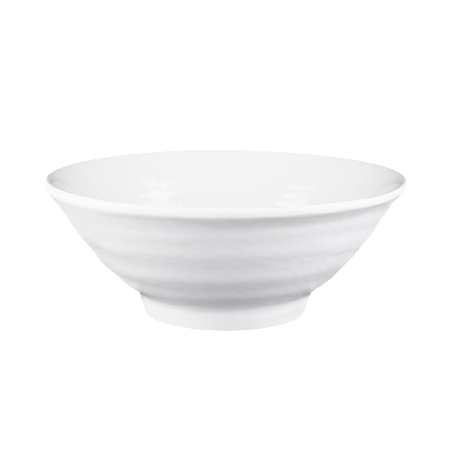Melamine Bowl - White Matte Finish Outside/White Gloss Finish Inside