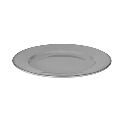 Melamine Round Crackle Plate - Gray