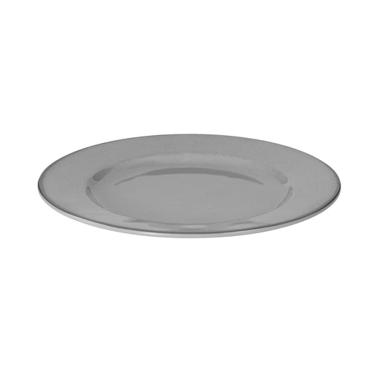 Melamine Round Crackle Plate - Gray