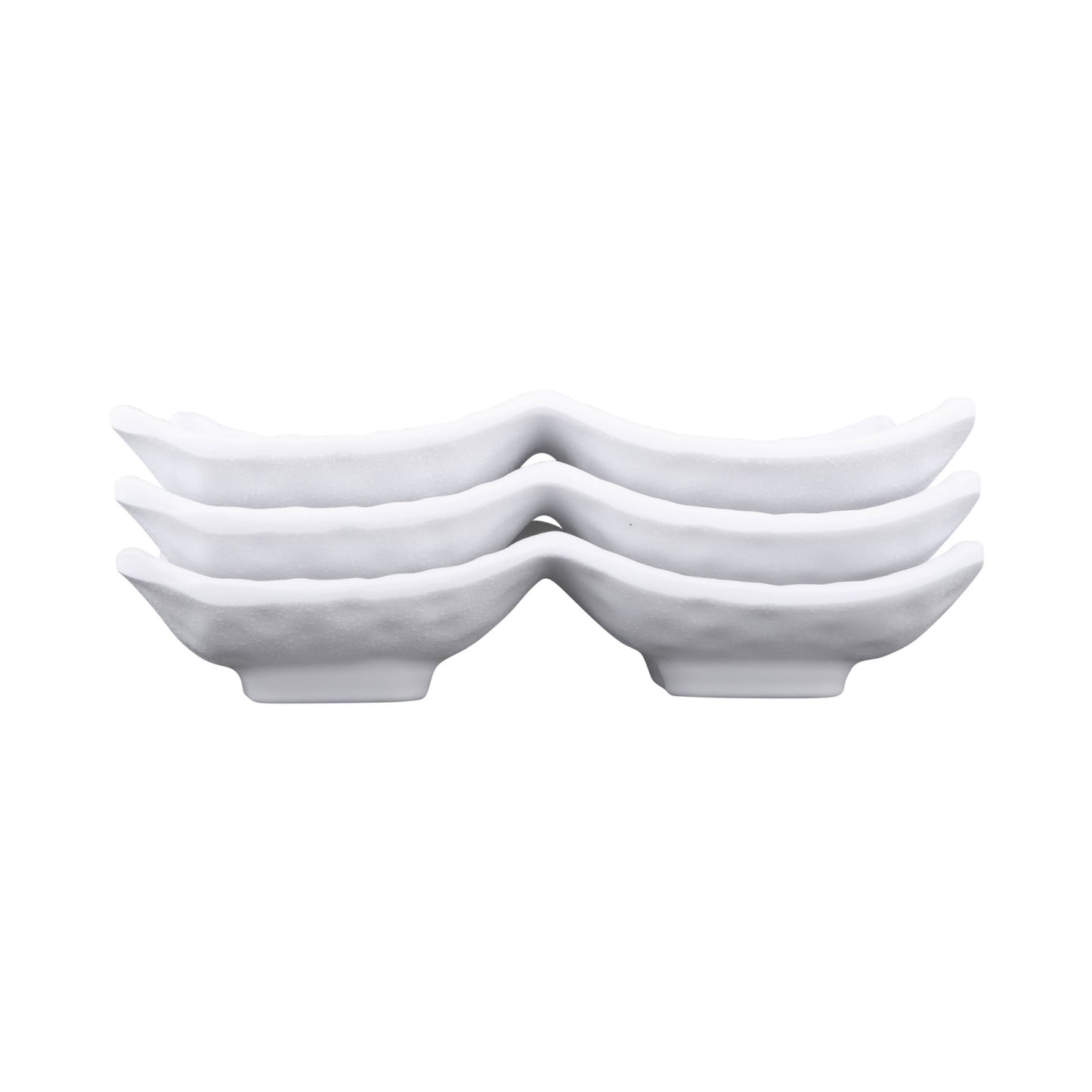Melamine Two Compartment Tray - White
