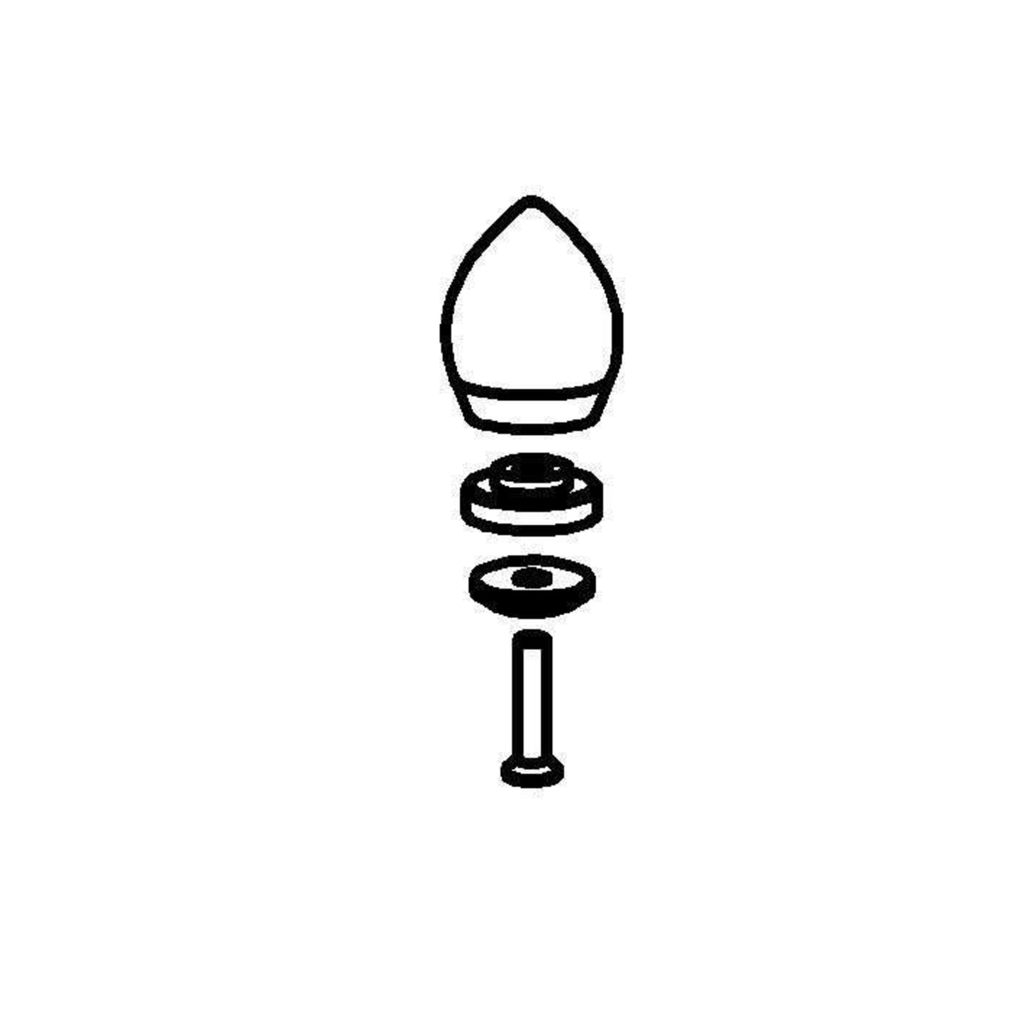 SPARE Knob  Stainless Steel knob with Screw  (24 carat g