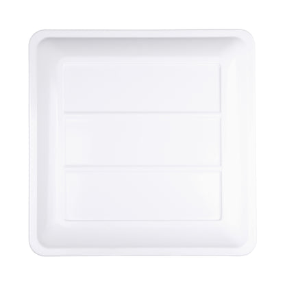Melamine Square Coupe Platter - White