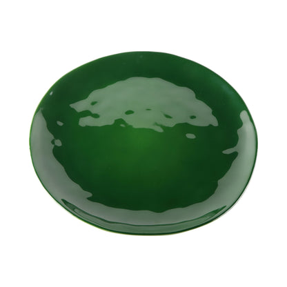 Melamine Round Plate - Green Glaze