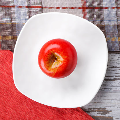 Melamine Square Plate w/ Rounded Edges - Off White