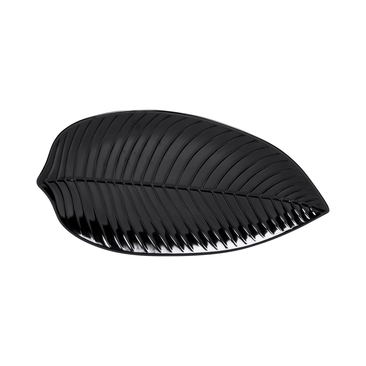 Melamine Large Leaf Platter - Black