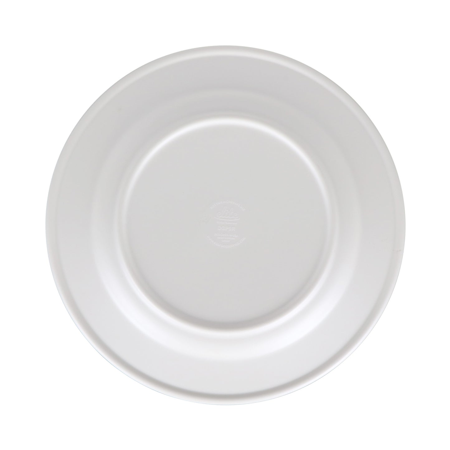 Melamine Round Plate - Cream Glaze