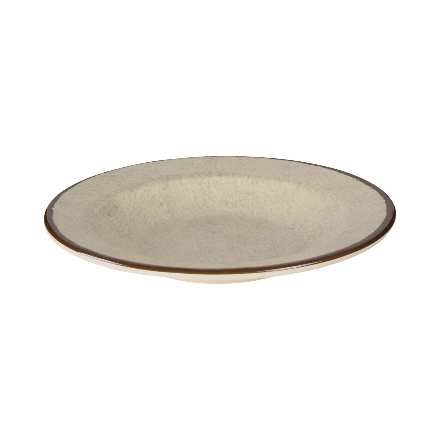Melamine Round Crackle Pasta/Soup Bowl - Vanilla