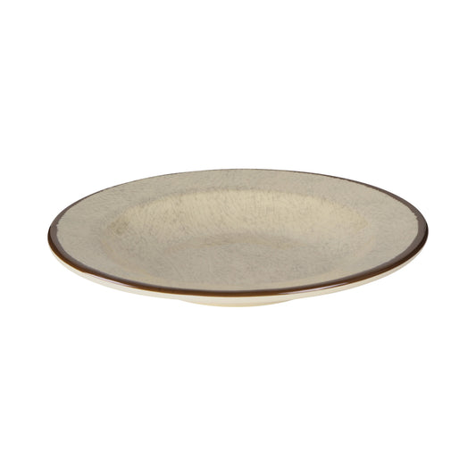 Melamine Round Crackle Pasta/Soup Bowl - Vanilla