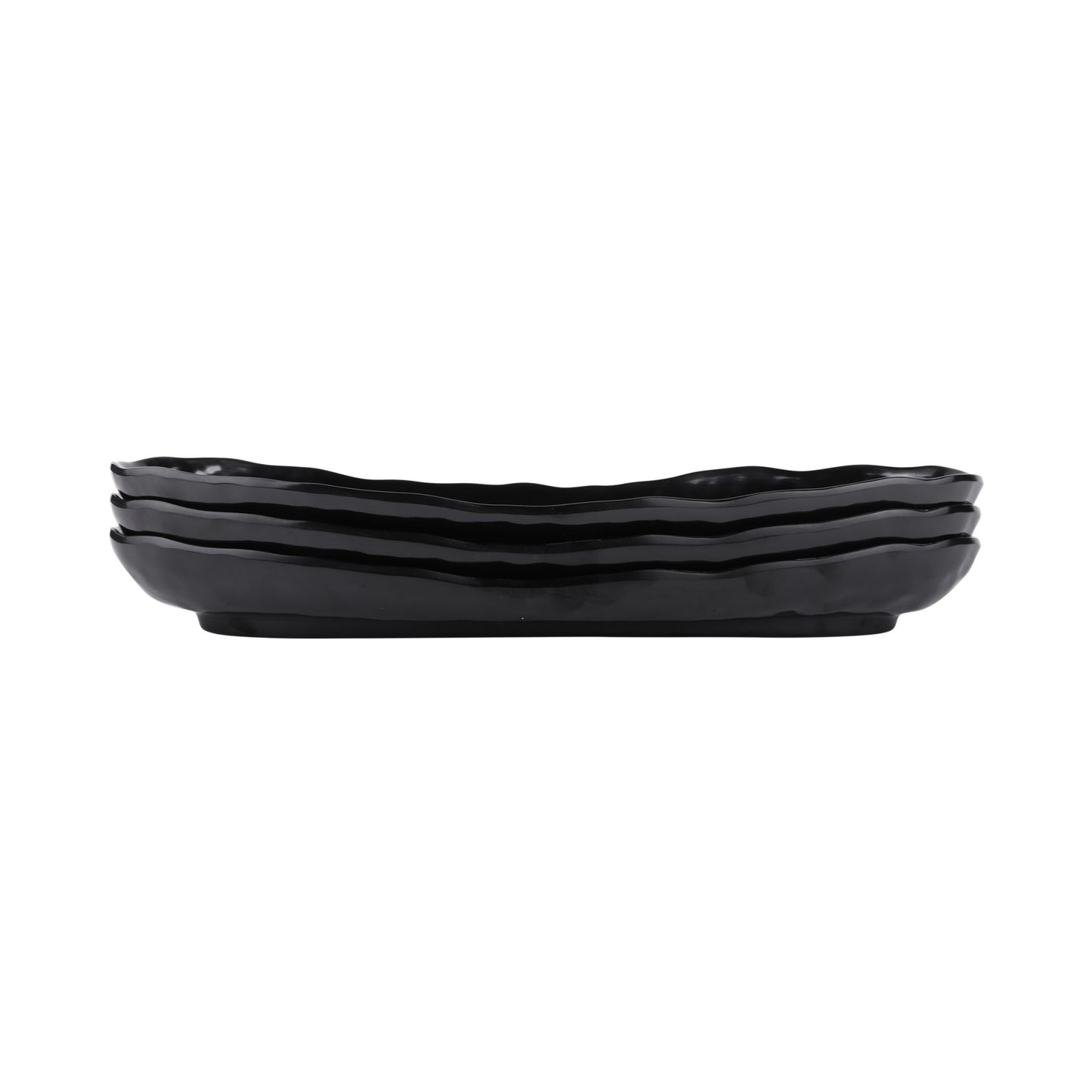 Melamine Uneven Edge Tray - Black