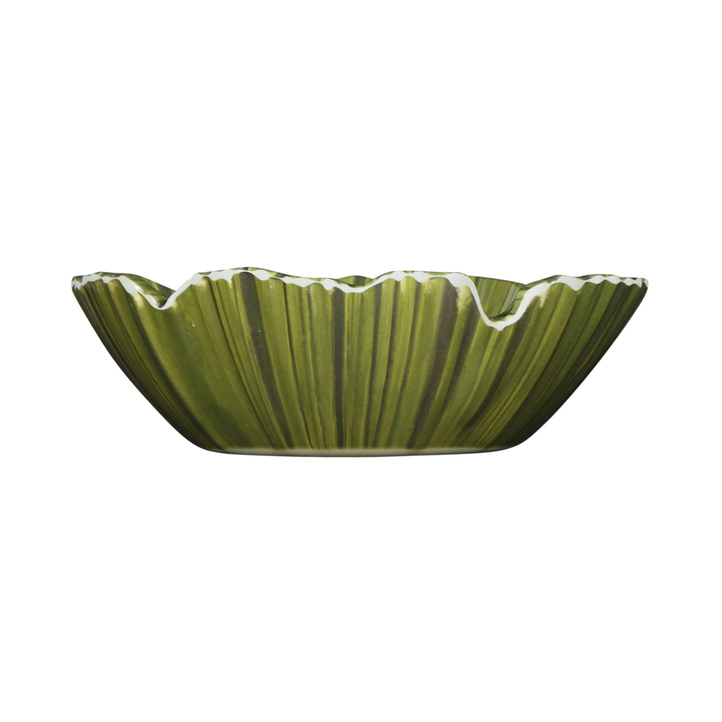 Melamine Small Palm Leaf Bowl - Design Green