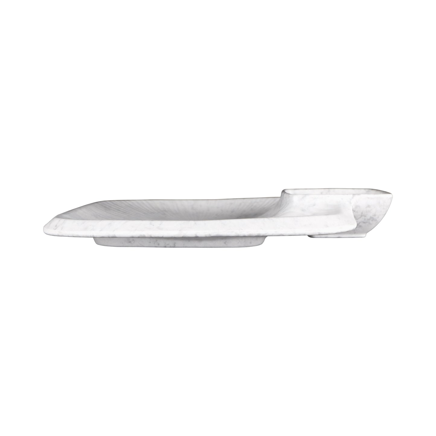 Melamine Round Chip & Dip Plate - Gray Marble