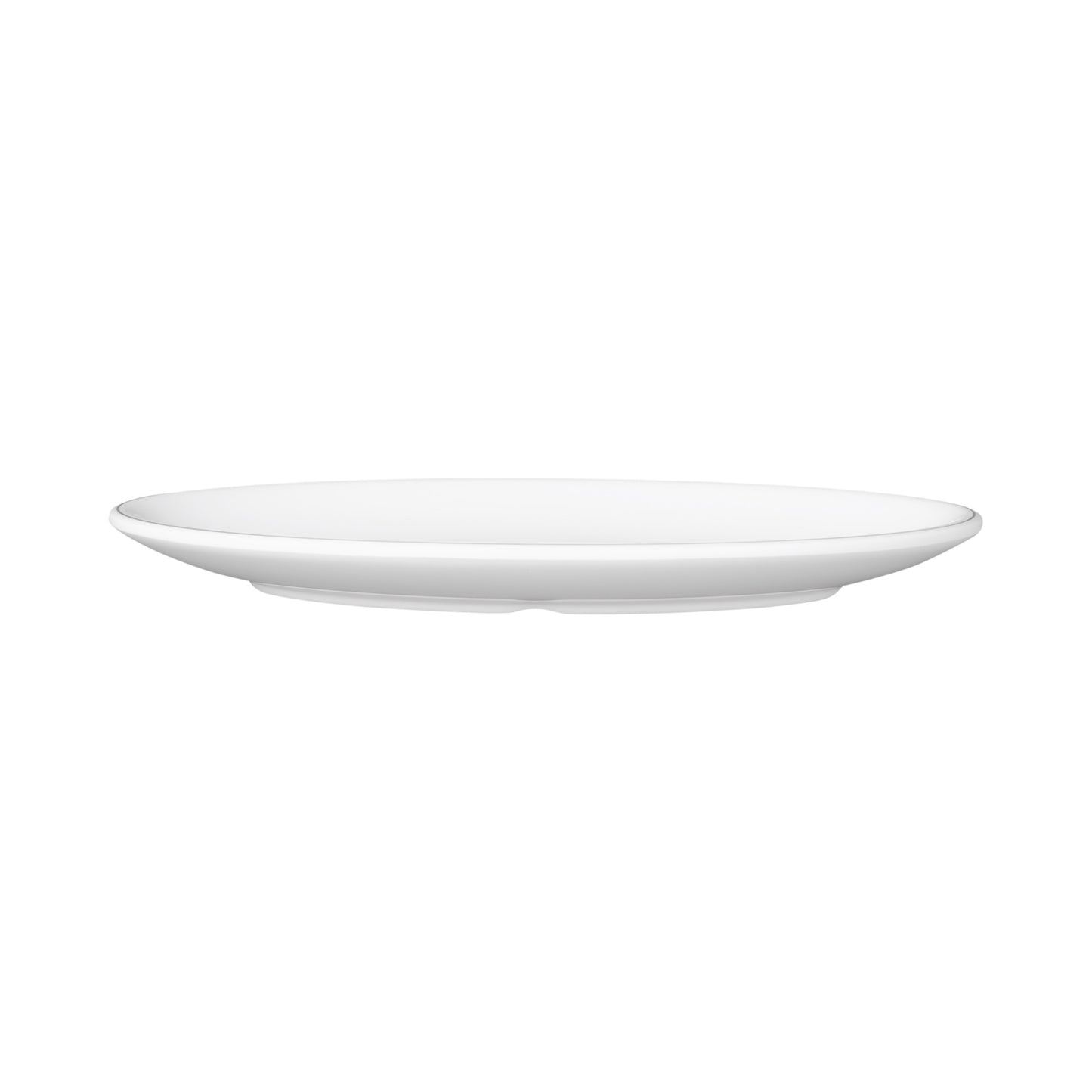 Melamine Oval Plate - White w/ Black Trim