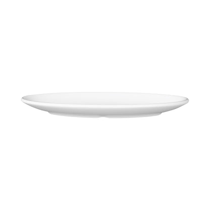 Melamine Oval Plate - White w/ Black Trim