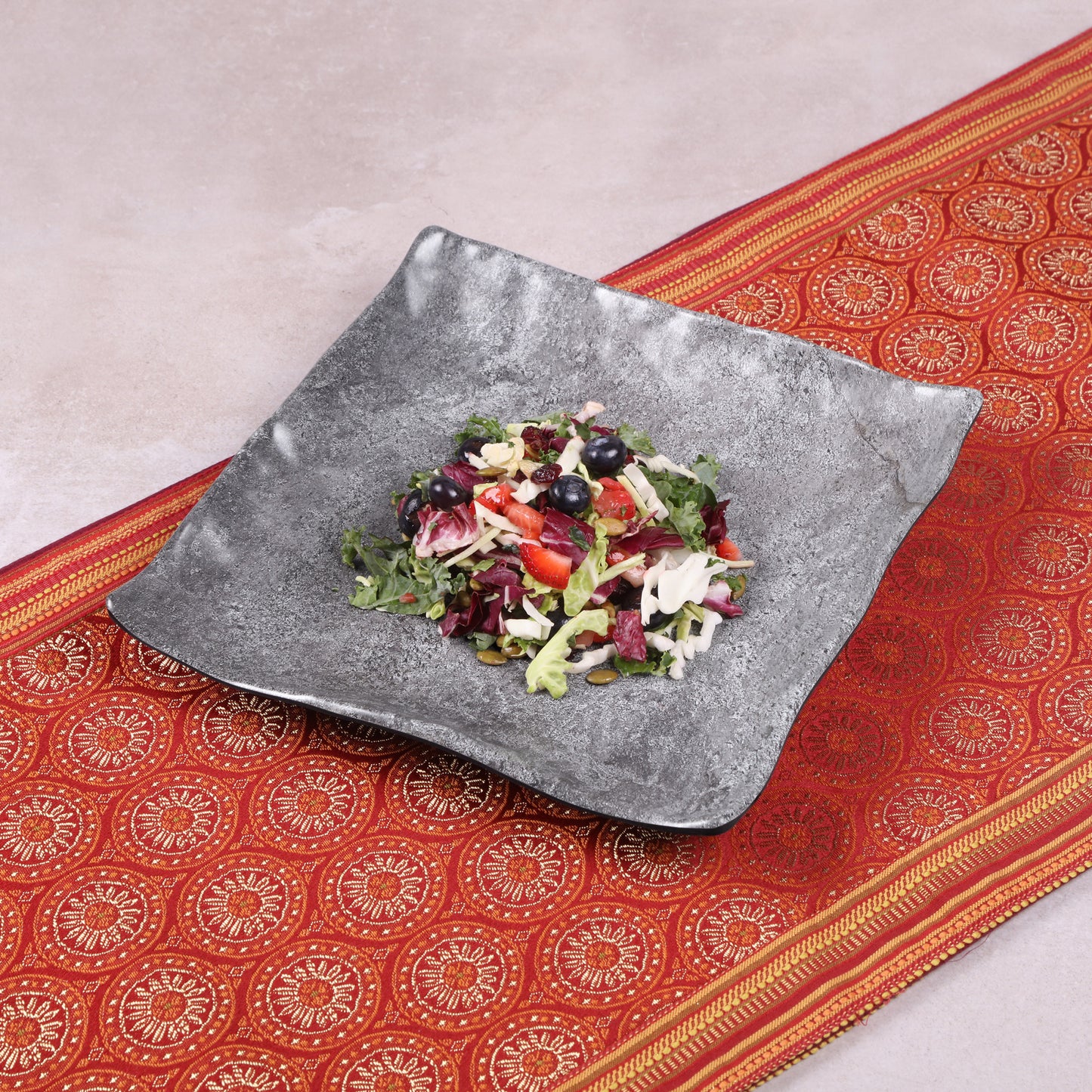 Melamine Square Plate - Coal