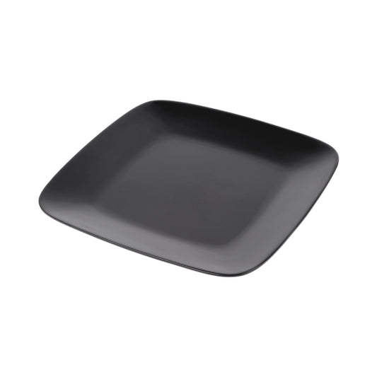 Melamine Rounded Edge Square Plate - Black