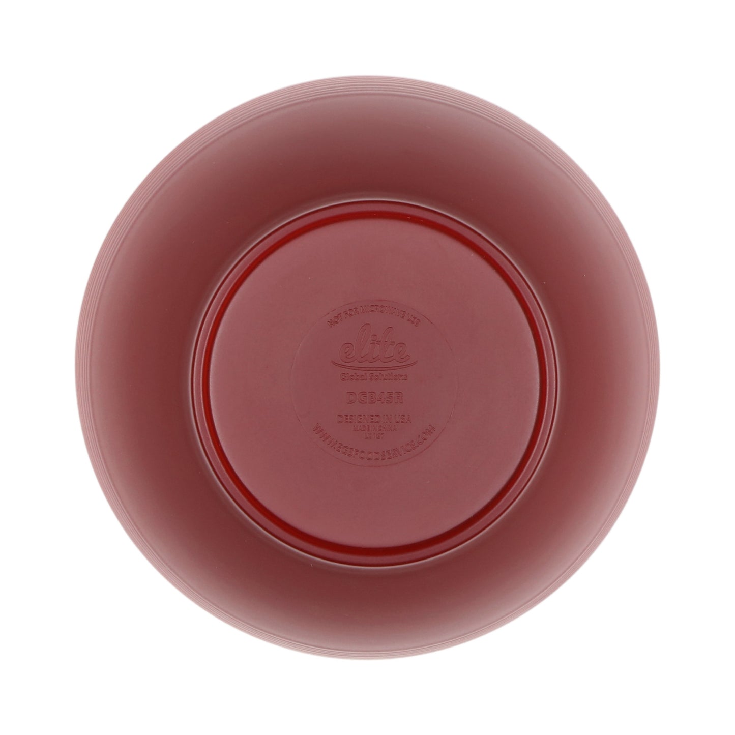 Melamine Round Bowl - Red Glaze