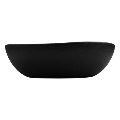 128.5 oz emerge stone grey/black melamine buffet bowl, 13.7"L x 10.6"W x 3.94"H, GET, cheforward