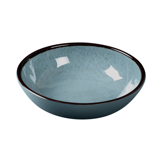 Melamine Small Round Crackle Bowl - Cameo Blue