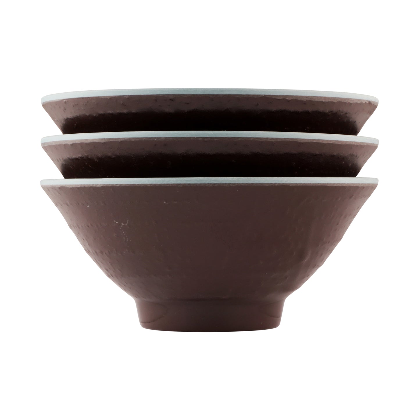 Melamine Bowl - Aubergine Matte Finish Outside/Abyss Gloss Finish Inside