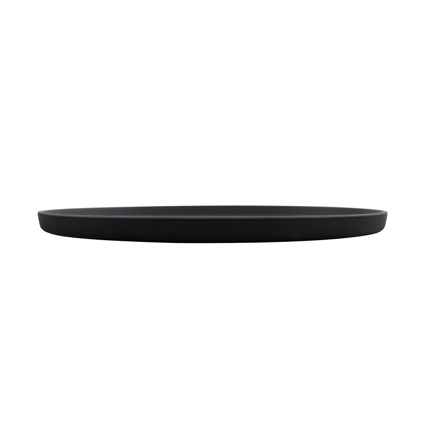 16" x 12" Melamine Oval Platter, Gray Matte inside/ Black Matte outside, GET. Roca.