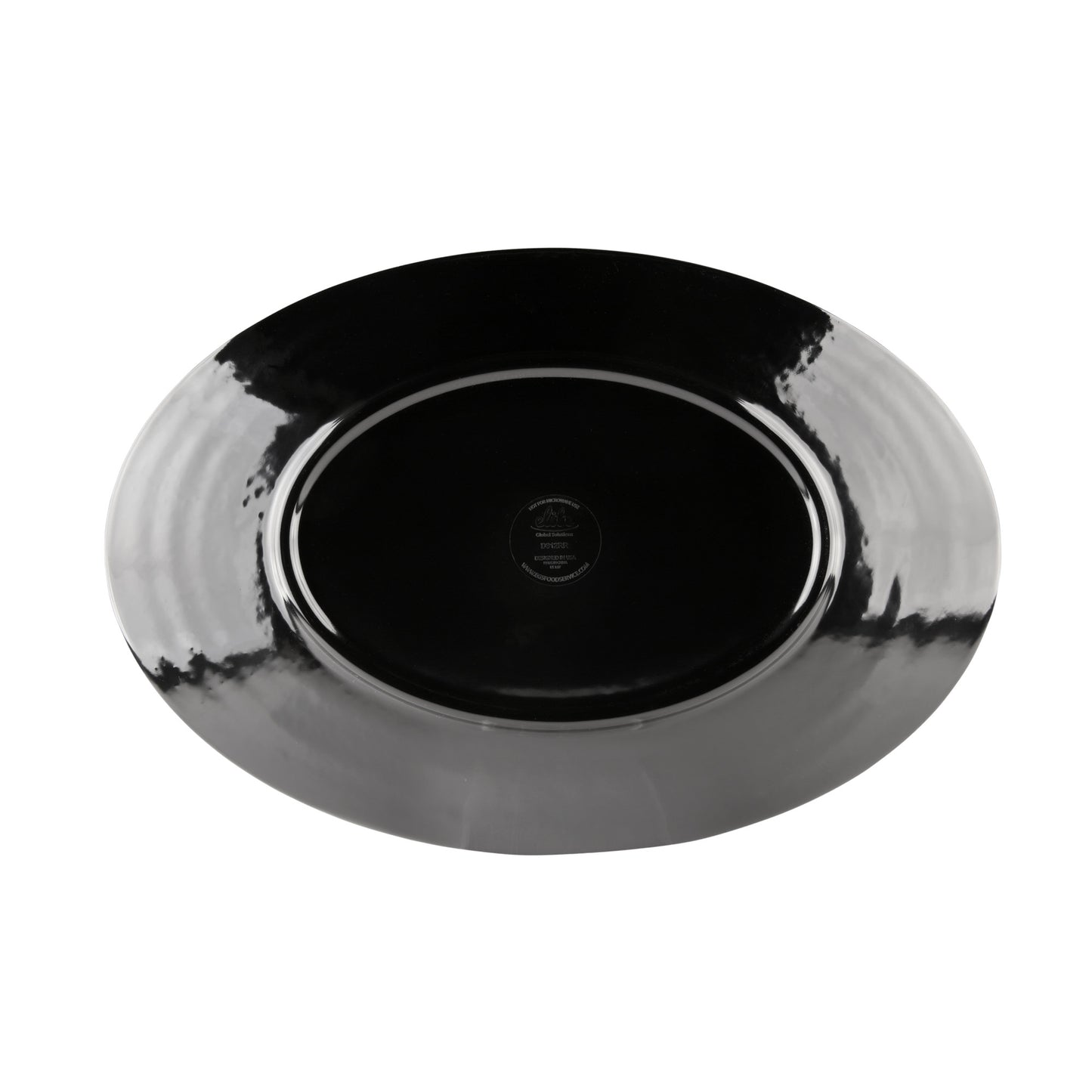 Melamine Oval Pebble Platter - Black