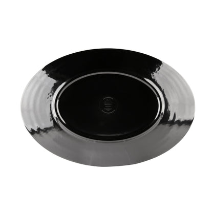 Melamine Oval Pebble Platter - Black