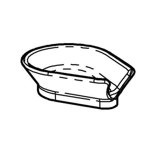 White China Serving Spoon Rest, 3.2" x 2.4", 0.7" tall. FR