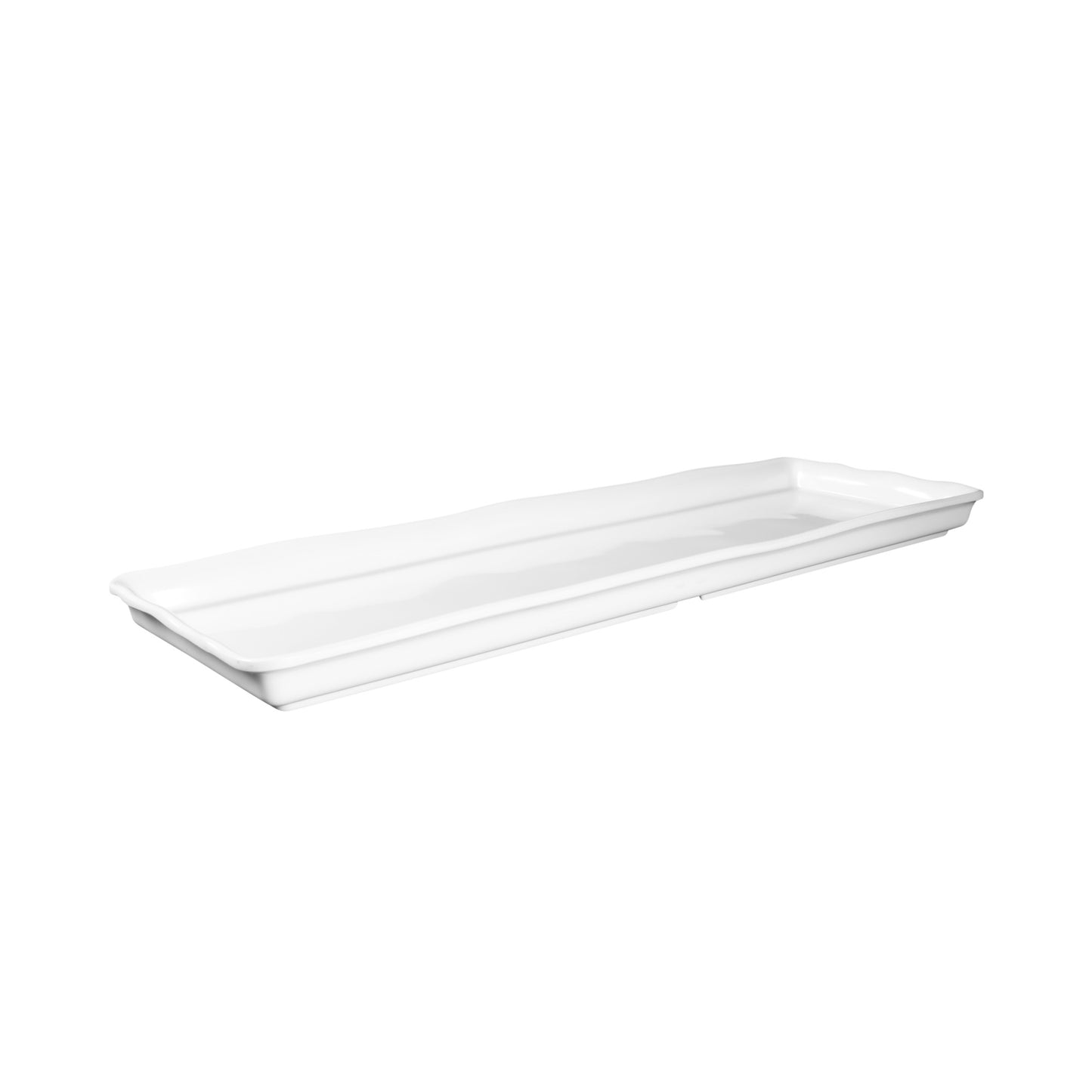 Melamine Rectangular Organic Tray - White