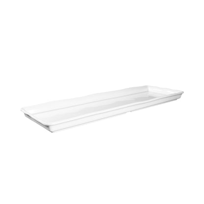 Melamine Rectangular Organic Tray - White