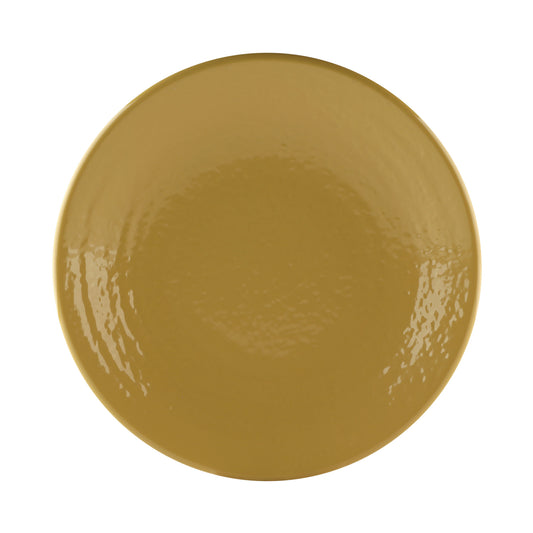 Melamine Round Pebble Plate - Olive Oil