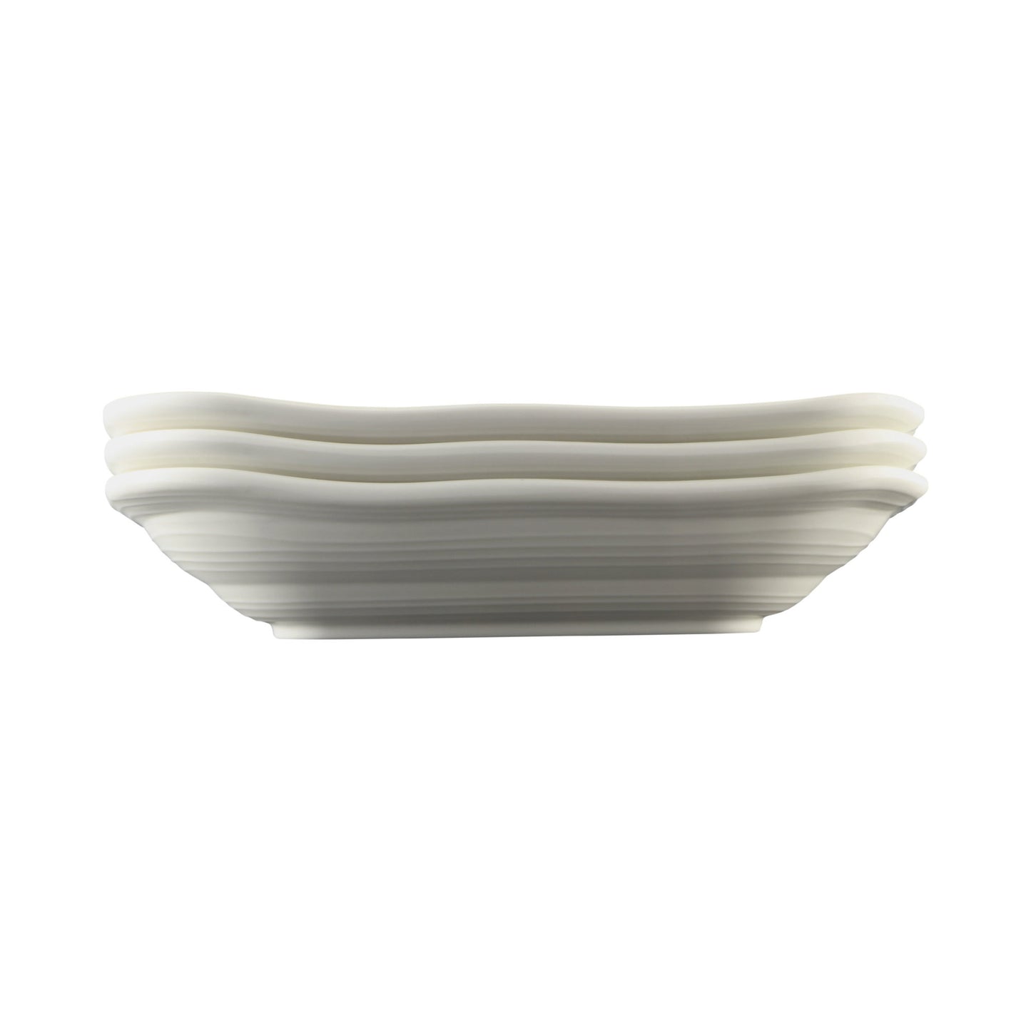 Melamine Irregular Square Bowl - Off White Design