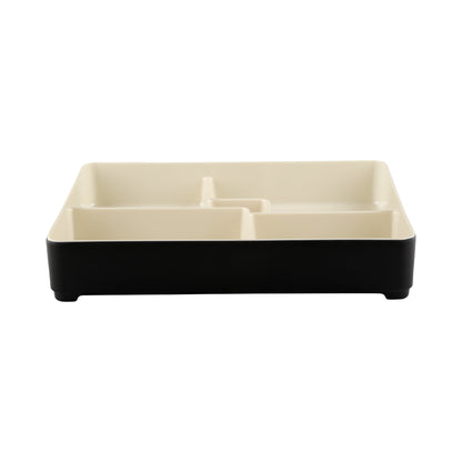 Melamine Two-Tone Bento Box - Ebony Outside, Sand Inside
